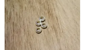 Bola agujero 2mm interior  Plata Mate / Cuentas Metálicas de Latón / Zamak