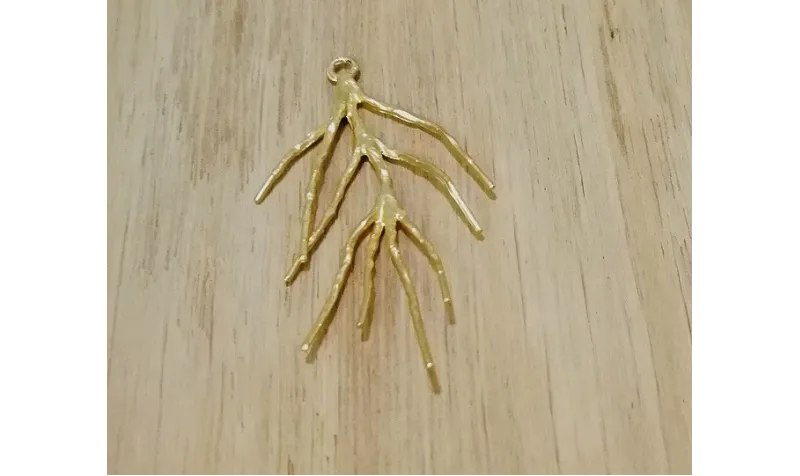 Colgante Rama Coral 38*23mm Oro Mate Colgante Rama Coral 38*23mm Oro Mate