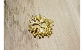 Colgante Flor Coral 23mm Diámetro / Cuentas Metálicas de Latón / Zamak