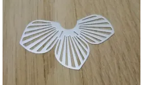 Pétalos Flor Loto 41*23mm Plata Mate / Cuentas Metálicas de Latón / Zamak