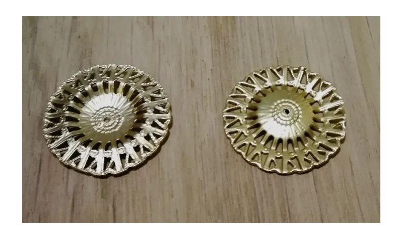 Disco labrado 22mm Oro Mate