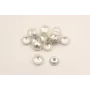 Casquilla pestañas 12*4mm Plata Mate / Cuentas Metálicas de Latón / Zamak