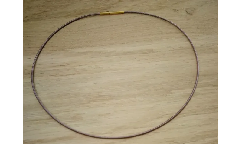 Collar acero espiral 1,4mm*42cms / Bases de Collares de Latón / Zamak