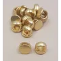 Tapón pasante: 7mm diam disco y 6mm bola O. Mate / Cuentas Metálicas de Latón / Zamak