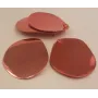 Lámina aluminio redonda 43mm baño Rojo metalizado / Cuentas Metálicas de Latón / Zamak