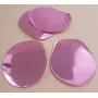 Lámina aluminio redonda 43mm baño Rosa Metalizado / Cuentas Metálicas de Latón / Zamak