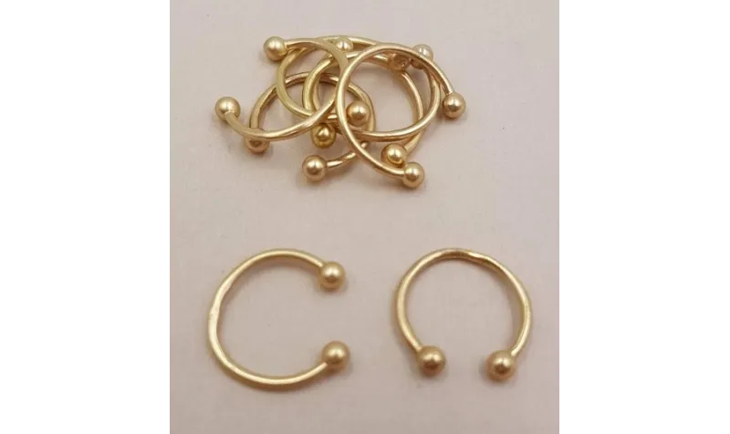 Aro semicerrado 10mm diámetro / Cuentas Metálicas de Latón / Zamak