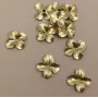 Pieza Flor 4 pétalos 14mm diámetro Oro Mate / Cuentas Metálicas de Latón / Zamak