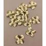 Pieza Flor 4 pétalos 17mm diámetro Oro Mate / Cuentas Metálicas de Latón / Zamak