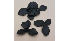 Pieza Flor 26,5mm diámetro Negro Mate / Cuentas Metálicas de Latón / Zamak