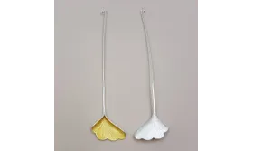 Cala hilo alargado 105*23mm Plata mate + Oro Mate / Cuentas Metálicas de Latón / Zamak