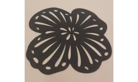 Rosetón lámina Latón 63*60 NEGRA / Cuentas Metálicas de Latón / Zamak