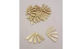 Pieza 5 rayos de Sol 20*12mm Oro Mate / Cuentas Metálicas de Latón / Zamak