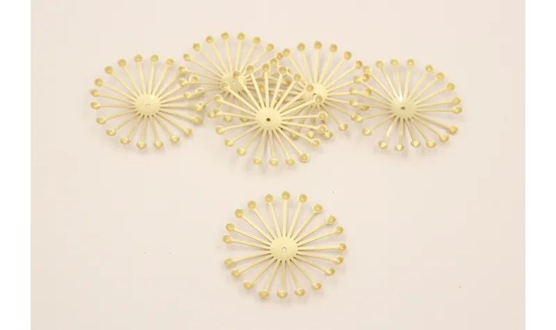 Casquilla Sol Canujones Oro Mate 40mm diámetro / Cuentas Metálicas de Latón / Zamak