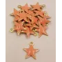 Pieza Estrella esmaltada 10mm Rosa / Cuentas Metálicas de Latón / Zamak