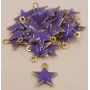 Pieza Estrella esmaltada 10mm Morada / Cuentas Metálicas de Latón / Zamak