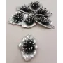 Flor estambres 30*20mm Plata Vieja / Cuentas Metálicas de Latón / Zamak