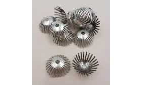 Casquilla pestañas 15*5mm Plata Vieja / Cuentas Metálicas de Latón / Zamak