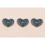 Pieza Corazón esmaltado 11*9mm Azul 2 agujeros / Cuentas Metálicas de Latón / Zamak