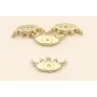 Pieza Ojo Turco Lágrimas de brillos 13*7mm Oro / Cuentas Metálicas de Latón / Zamak