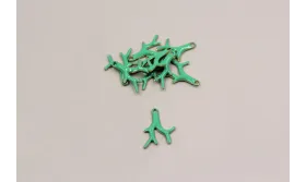 Cogante coral esmaltado 15*10mm azul turquesa / Cuentas Metálicas de Latón / Zamak