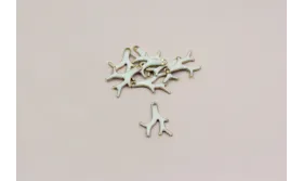 Cogante coral esmaltado 15*10mm Blanco / Cuentas Metálicas de Latón / Zamak