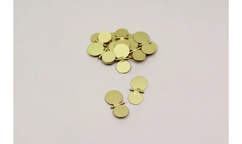 Doble disco soldado 23*12mm Oro Mate / Cuentas Metálicas de Latón / Zamak