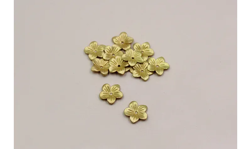 Pieza Flor 12mm Oro Mate