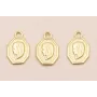 Medalla Virgen 17*11mm Oro Mate / Cuentas Metálicas de Latón / Zamak