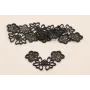 Conjunto de 3 flores 26.5*45 Negro mate / Cuentas Metálicas de Latón / Zamak