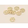 Disco 10mm signo Zodiaco Capricornio Oro / Cuentas Metálicas de Latón / Zamak