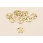 Disco 10mm signo Zodiaco Aries Oro / Cuentas Metálicas de Latón / Zamak