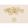 Disco 10mm signo Zodiaco Tauro Oro / Cuentas Metálicas de Latón / Zamak