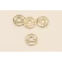 Disco 10mm signo Zodiaco Libra Oro / Cuentas Metálicas de Latón / Zamak
