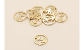 Disco 10mm signo Zodiaco Sagitario Oro / Cuentas Metálicas de Latón / Zamak