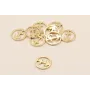 Disco 10mm signo Zodiaco Sagitario Oro / Cuentas Metálicas de Latón / Zamak