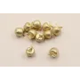 Cuenta Manzana 7*7*9mm Dorado Mate / Cuentas Metálicas de Latón / Zamak