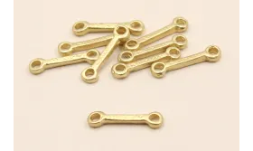 Entrelieza listón 17*3*mm dorado Mate / Cuentas Metálicas de Latón / Zamak