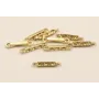 Entrepieza 3 huecos 20*3*3mm Dorado Mate / Cuentas Metálicas de Latón / Zamak