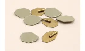 Pieza esmaltada 21*12mm Esmalte Gris / Cuentas Metálicas de Latón / Zamak