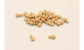 Disco de 3mm con esmalte Rosa  con arandela / Cuentas Metálicas de Latón / Zamak