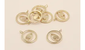Colgante Acero Inoxidable 11mm Ojo Oro / Cuentas Metálicas de Acero Inoxidable