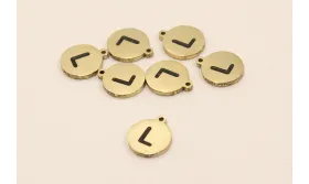 Chapa acero Inoxidable 10mm letra L / Cuentas Metálicas de Acero Inoxidable