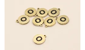 Chapa acero Inoxidable 10mm letra O / Cuentas Metálicas de Acero Inoxidable