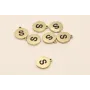 Chapa acero Inoxidable 10mm letra S / Cuentas Metálicas de Acero Inoxidable
