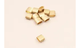 Entrepieza ovalada 4*4*2mm Dorado Mate / Cuentas Metálicas de Latón / Zamak