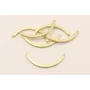 Pieza curvada de 35mm * 3*2mm Dorado Mate / Cuentas Metálicas de Latón / Zamak