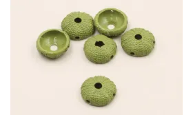 Caracol de Mar diam 10mm *4mm esmalte verde / Cuentas Metálicas de Latón / Zamak
