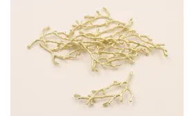 Cuenta Rama Coral 50*24mm Dorado Mate / Cuentas Metálicas de Latón / Zamak