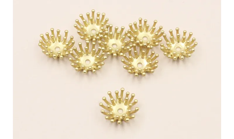 Casquilla estampbres Dorado Mate 11*4mm / Cuentas Metálicas de Latón / Zamak